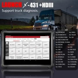 Original Launch X431 V+ HD3 Wifi/Bluetooth Heavy Duty Truck Diagnostic Tool Free Update Online